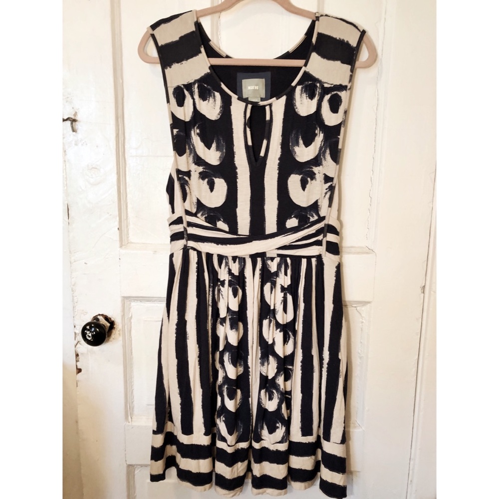 Anthropologie Brushstroke Print Knit Dress